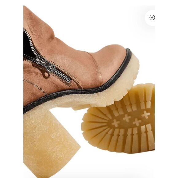 Free People Jack Zip Slouch Boots Spiced Chai 37.5 (7) Like New - Picture 5 of 12